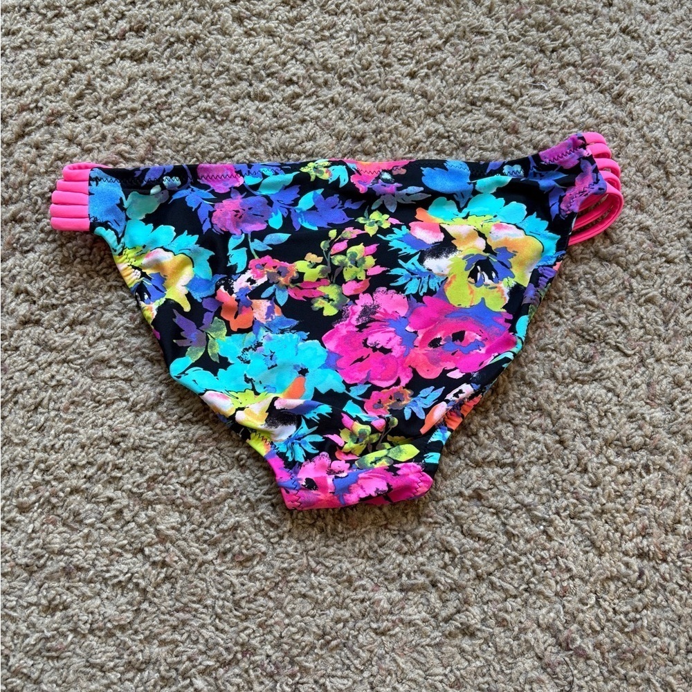 Xhilaration Multicolor Floral Bikini Bottom Tropical Vacation Spring Break - Picture 3 of 3